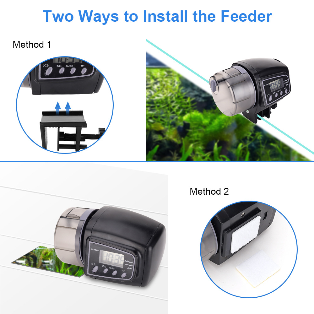 Wholesale New Aquarium Tank Auto Fish Feeder Timer Digital Lcd Automatic Food Feeding Electronic Fish Foods Feeder