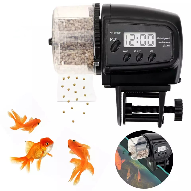 Wholesale New Aquarium Tank Auto Fish Feeder Timer Digital Lcd Automatic Food Feeding Electronic Fish Foods Feeder