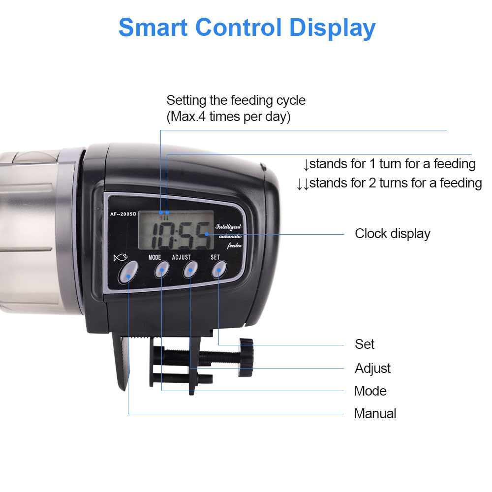 Wholesale New Aquarium Tank Auto Fish Feeder Timer Digital Lcd Automatic Food Feeding Electronic Fish Foods Feeder