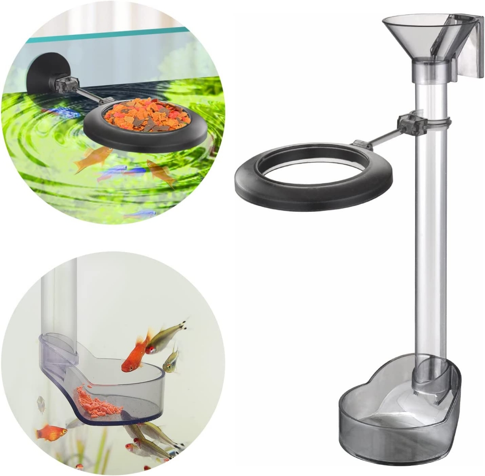 RAYBOW Shrimp Feeding Dish Set Feeding Ring Cleaning Brush Aquarium Fish Feeder Tube Kit for Fish Tank