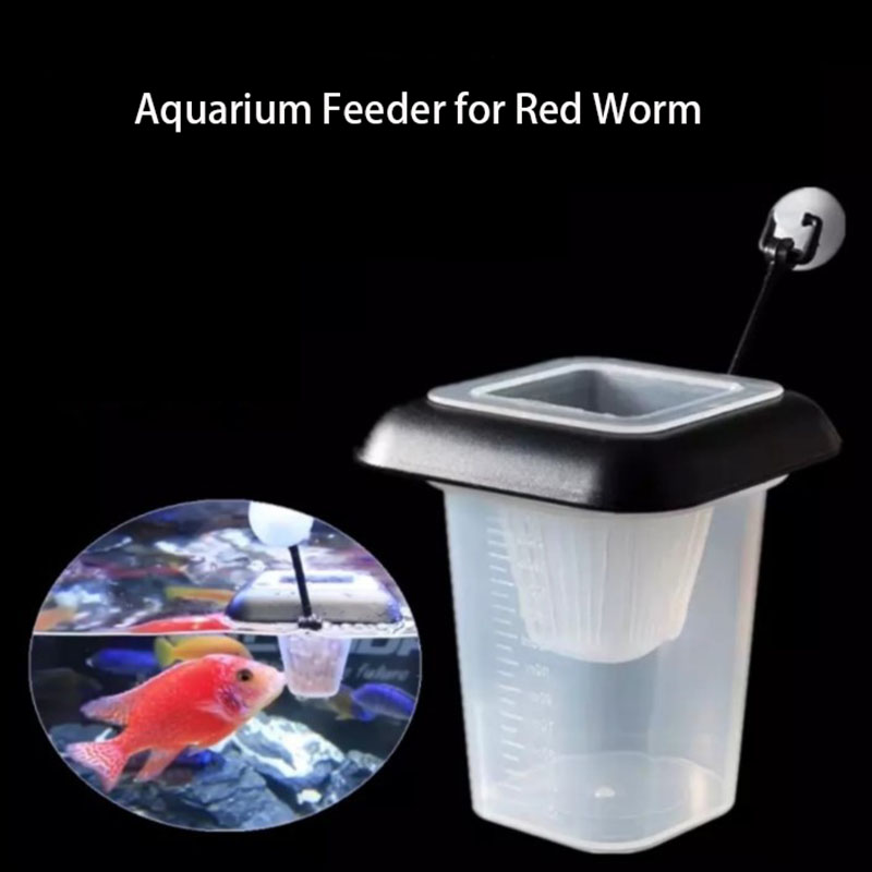 Aquarium Feeder Fish Tank Live Red Worm Shrimp Food Feeding Tray With Sucker for Feeding Fish Aquatic Pet