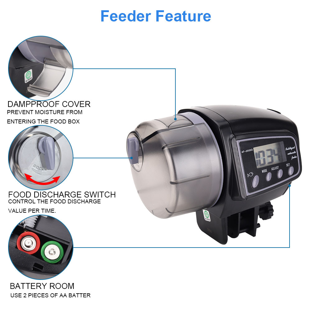 Wholesale New Aquarium Tank Auto Fish Feeder Timer Digital Lcd Automatic Food Feeding Electronic Fish Foods Feeder