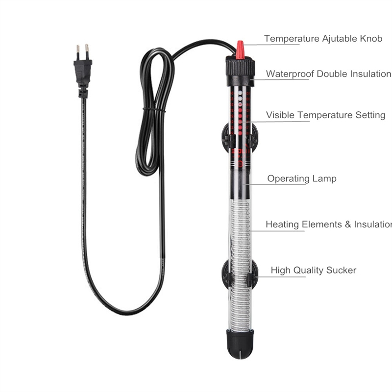 Aquarium Heaters Electric Mini Aquarium Fish Tank Heater Rod Submersible Thermostat Heater