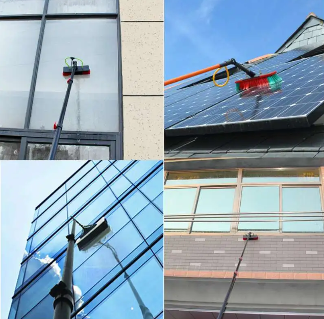 Solar Panel Cleaning Brush with Water Fed Pole