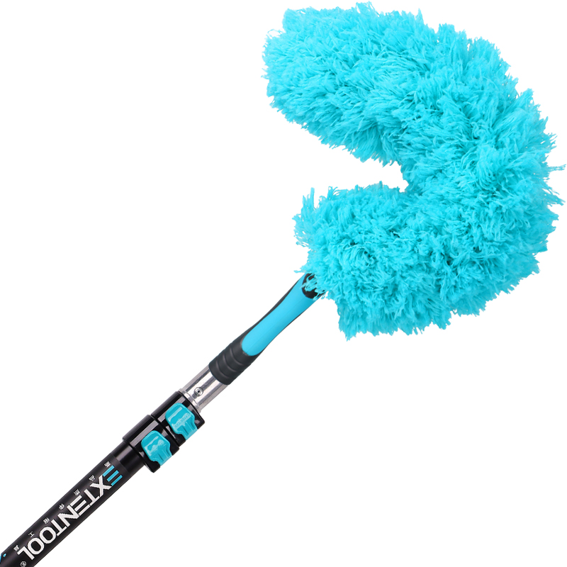 Microfiber Duster For Cleaning, Tukuos Hand Washable Dusters With 2pcs Replaceable Microfiber Head, Extendable Pole, Detachable Cleaning Brush Tool For Office, Car, Window, Furniture, Ceiling Fan