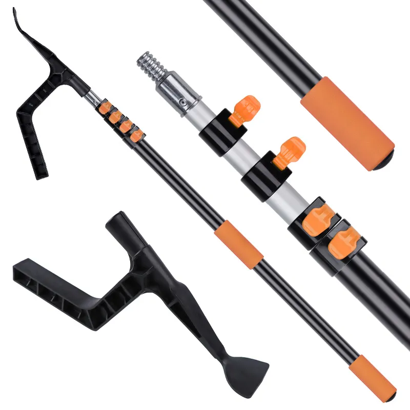 Telescoping Gutter Cleaning Tool Kit: Safe, Lightweight & Adjustable.