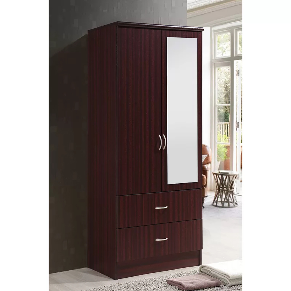 Bedroom Furniture Mirror Door Armoire Wardrobe