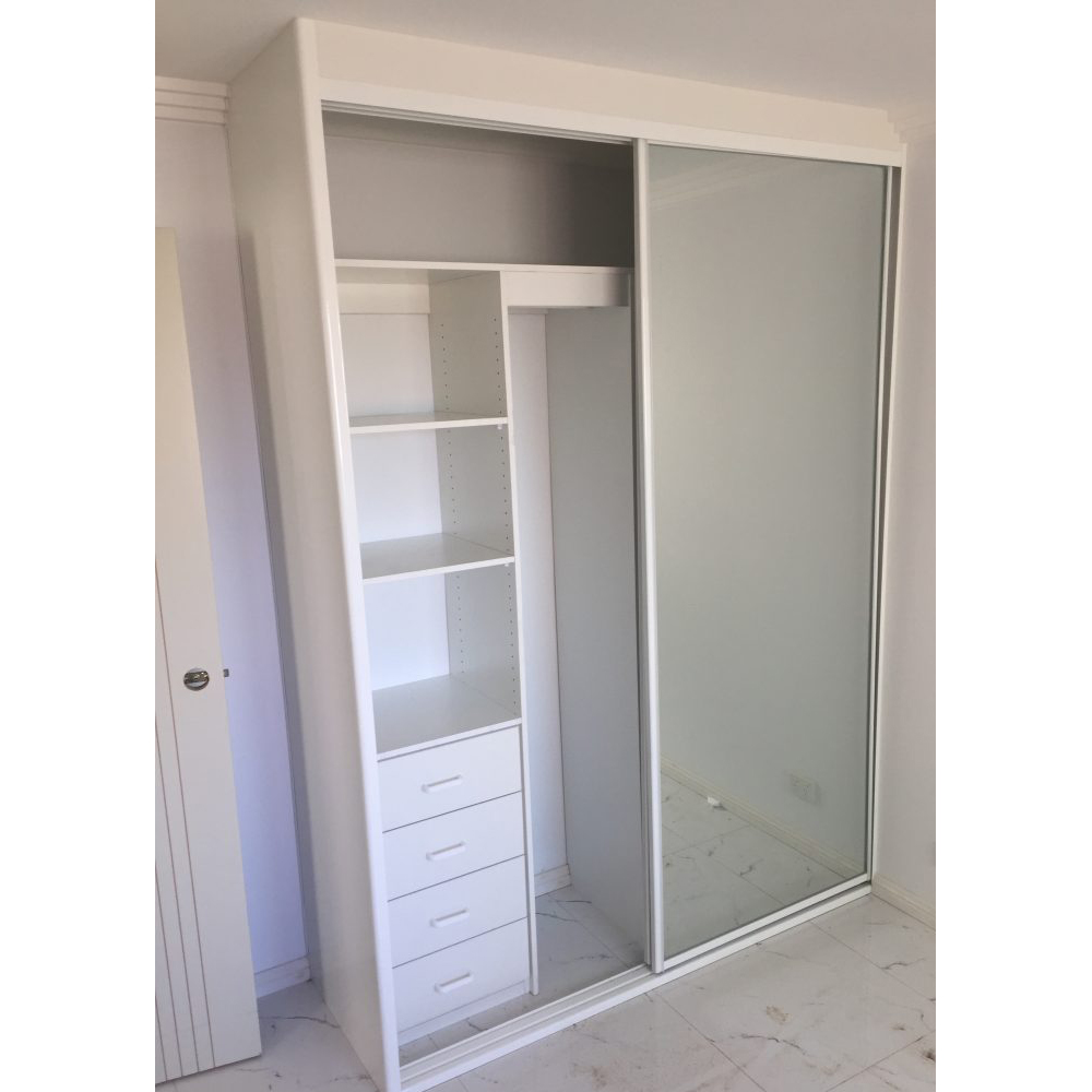 Modern Elegant Stylish Bedroom Mirror in-Wall Wardrobe