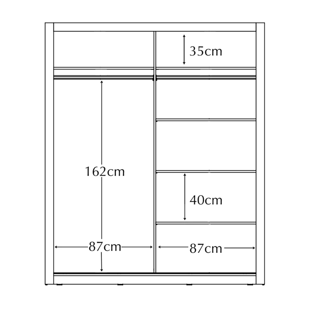 Modern Bedroom Sliding Glass Door Wardrobe with Mirror