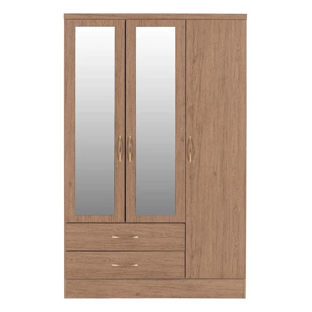 Multi Space Wardrobe with Mirror Hinged Doors