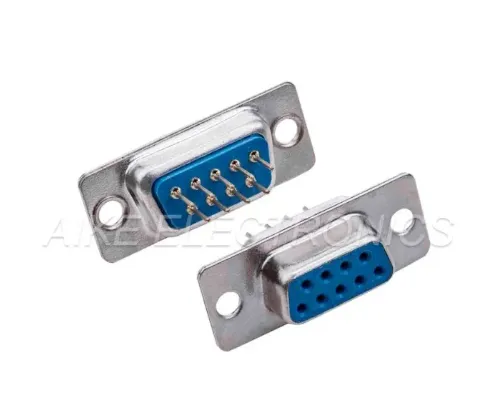 D-SUB VGA 9 PIN Female 180 Degree Stamp Contact Connector