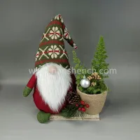 Christmas Plush Doll Flower Pot