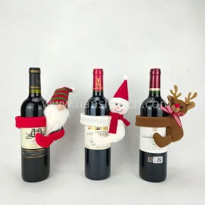 Jul vinflaska täcker dekorationer