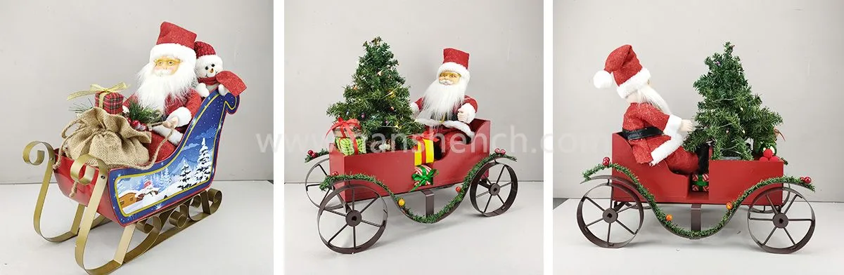 Christmas Santa Claus Sitting on a Sleigh