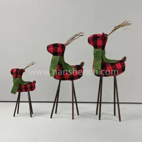 Decoración de ciervos de Navidad para mesa