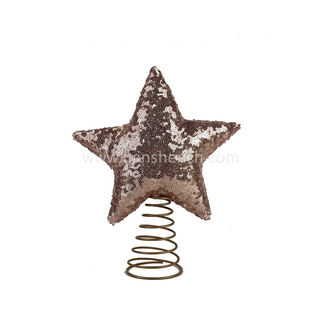 Glitter Pattern Christmas Tree Topper Star Ornaments