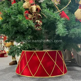 Falda de árbol de Navidad de tambor de hardware de imitación 3D