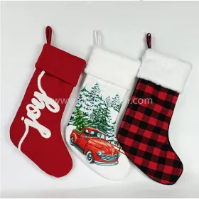 Pintura de calcetín navideño para bolsa de regalo de vacaciones