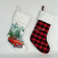 为节日礼品袋绘制圣诞袜
