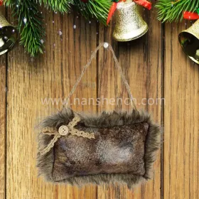 Leather Plush Christmas Pendants for Wall Decoratiom