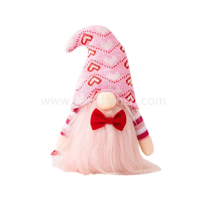 Valentines Day Gift Bow Tie Gnomes Ornaments