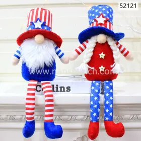 Handmade Faceless Doll Independence Day Patriotic Gnome