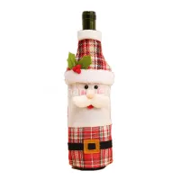 Santa Snowman Deer Cartoon Xmas Wine Bags