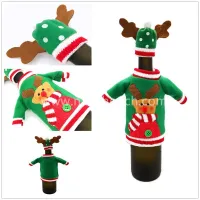 Christmas Santa Reindeer Snowman Wine Bottle Cover