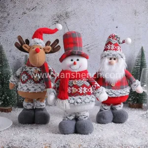 Elk Santa Snowman Gnome with Stretched Legs