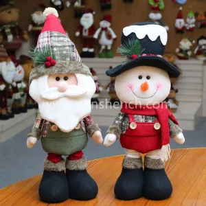 Retractable Santa Claus/SnowmanNon-woven Christmas Doll