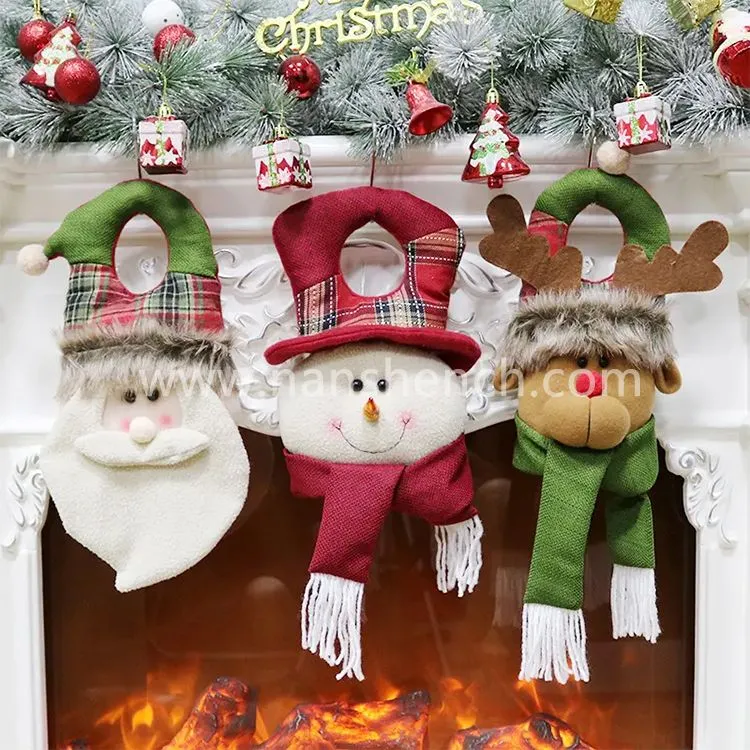 Home Door Handle Hanging Snowman Reindeer Ornaments