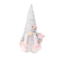 Plush Wedding Gnome Rudolph Faceless Doll