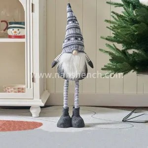 Stretched Leg Standing Christmas Plush Gnome Doll