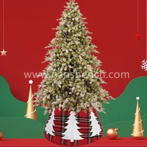 Plaid Christmas Fold Mini Tree Skirt Collar