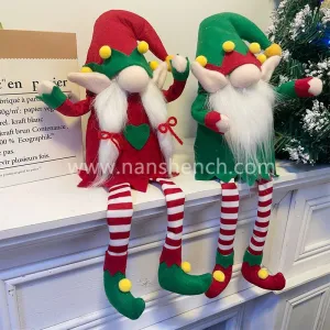 Christmas Long Ears Gnome with Dangle Legs