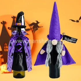 Halloween Gnomes Plush Elf Wine Bottle Bags