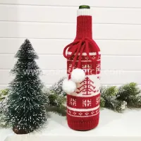 Christmas Knitted Red Wine Bottle Cover