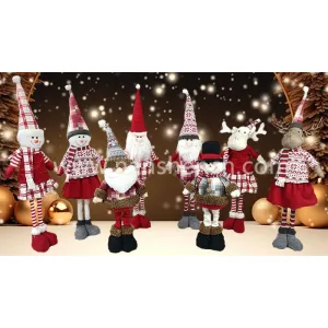 Red Series Plush Santa Snowman Elk Dolls