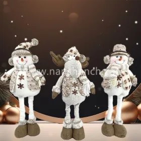 New Knitted Snowman and Deer Dolls Stretchable