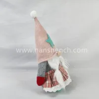 Customized Light Pink Christmas Plush Gnome Girl