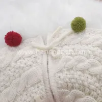 Mini Knit Christmas Pom Pom Tree Skirt Stocking Supplier