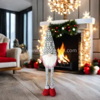 Knit Christmas Long Legs Gnome Elf Tabletop Decor