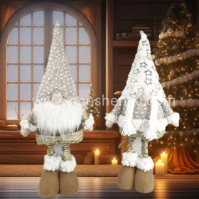 Luxury Christmas Plush Gnome with Stretch Legs