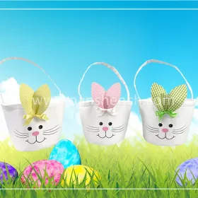 Wholesale Sublimation Easter Bunny Bag Easter Basket