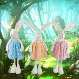 Easter Standing Plush Bunny Doll Stretched Rabbit Toy
