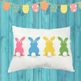 Wholesales Easter Bunny Sublimation Cushion Pillow Cover