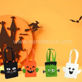 Halloween Candy Felt Bags Tote for Trick Treating Party