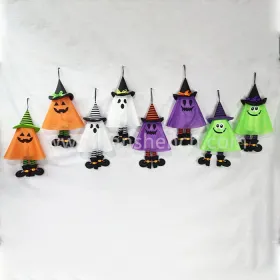 Halloween Outdoor Hanging Decoration Colorful Ghost Witch Hat