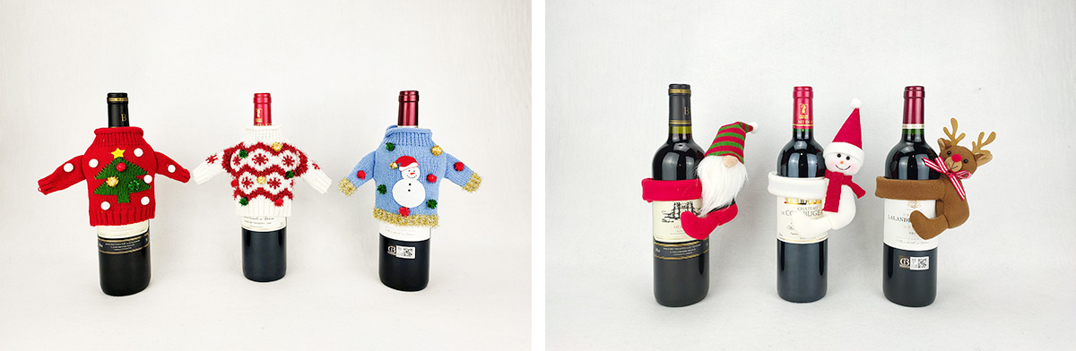 Christmas Wine Bottle Cover Decorations