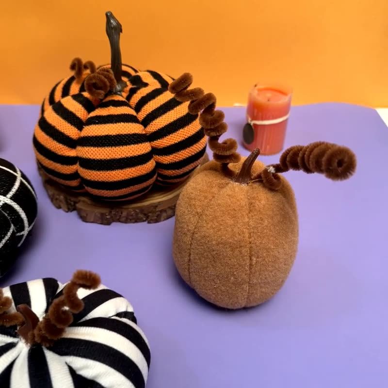 Stripe Halloween Pumpkin Spider